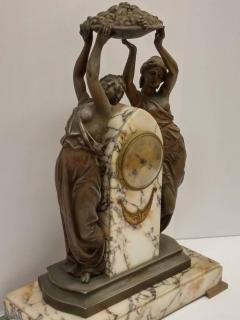 French Art Nouveau Sculpture Clock - 3940794