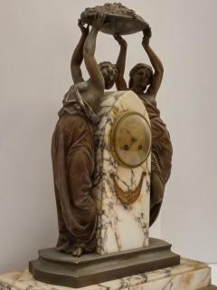French Art Nouveau Sculpture Clock - 3940797