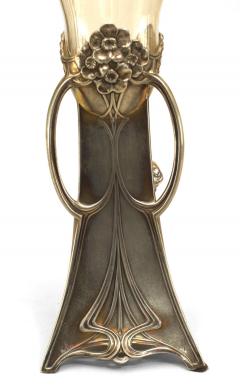 French Art Nouveau Silvered Metal Bud Vase - 4664431