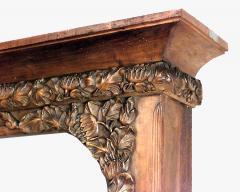 French Art Nouveau Walnut Bookshelf Archway - 4630651