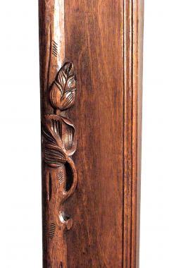 French Art Nouveau Walnut Bookshelf Archway - 4630655