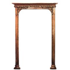 French Art Nouveau Walnut Bookshelf Archway - 4631412