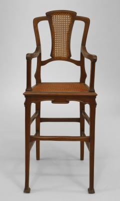 French Art Nouveau Walnut Childs High Chair - 471097