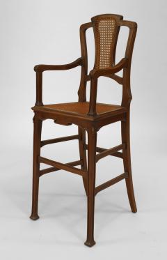 French Art Nouveau Walnut Childs High Chair - 471098