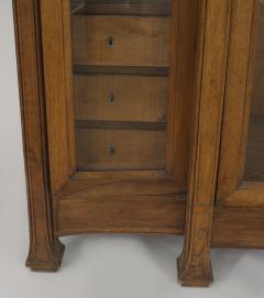 French Art Nouveau Walnut Display Cabinet - 465182