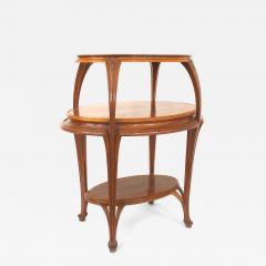 French Art Nouveau Walnut Three Tier Table - 4646558