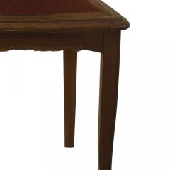 French Art Nouveau Walnut and Velvet Side Chair - 4667127