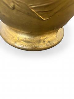French Art Nouveau gilt bronze jardiniere with handles - 4649814