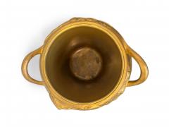 French Art Nouveau gilt bronze jardiniere with handles - 4649815