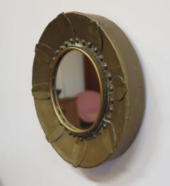 French Artisan Brass Mirror Mid Century - 2565983