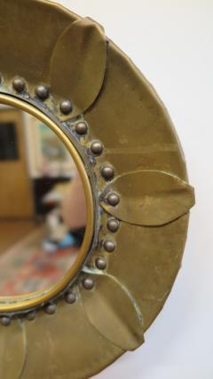 French Artisan Brass Mirror Mid Century - 2565989