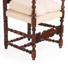 French Arts Crafts Turned Armchair 19th C  - 4730536