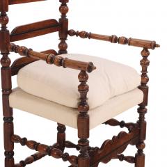 French Arts Crafts Turned Armchair 19th C  - 4730537