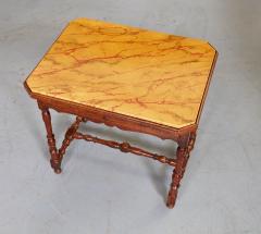 French Baroque Faux Marble Side Table - 3406882