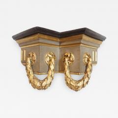 French Baroque Style Parcel Gilt Carved Wood Wall Bracket Sconce or Shelf - 789617