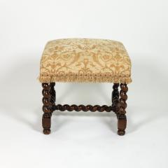 French Baroque Style Upholstered Walnut Stool Circa 1900 - 3680280