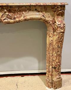French Beige and Rouge Marble Fire Surround - 2973672