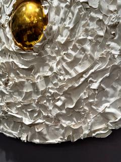 French Bespoke Ceramic Anemone Mirror - 4398657