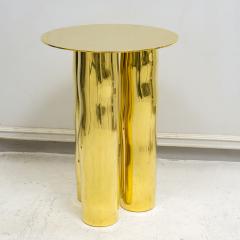 French Bespoke Sculptural Brass Mino End table - 4094687