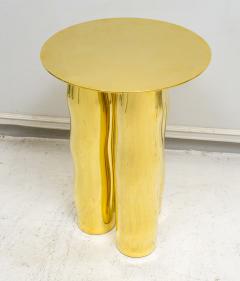 French Bespoke Sculptural Brass Mino End table - 4094690