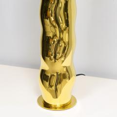 French Bespoke Sculptural Brass Totem Table Lamp - 4093917