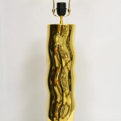French Bespoke Sculptural Brass Totem Table Lamp - 4093921