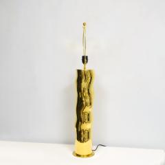 French Bespoke Sculptural Brass Totem Table Lamp - 4093922