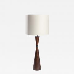 French Bilboquet Table Lamp in Wood and Brass 1970s - 3214382