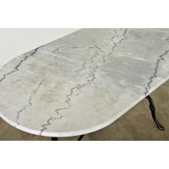 French Bistro Table with Oblong Marble Top - 3888217