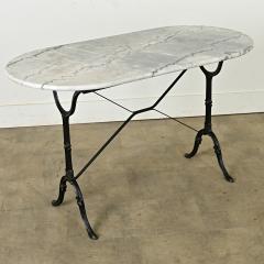 French Bistro Table with Oblong Marble Top - 3888234