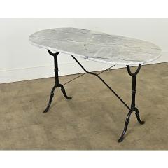 French Bistro Table with Oblong Marble Top - 3888238