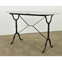 French Bistro Table with Oblong Marble Top - 3888242