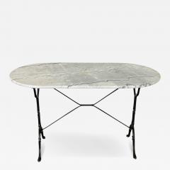 French Bistro Table with Oblong Marble Top - 3917333