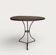 French Bistro Table with Original Wood Top 19th Century - 4612908