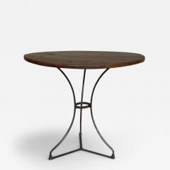 French Bistro Table with Original Wood Top 19th Century - 4614541