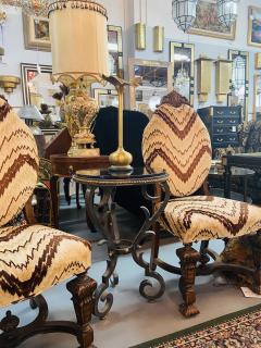 French Black Gueridon Table with Cast Iron Scroll Legs - 1638855