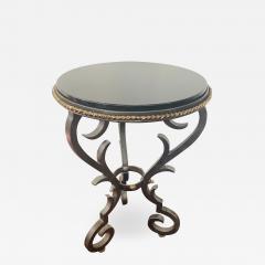 French Black Gueridon Table with Cast Iron Scroll Legs - 1678813