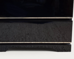 French Black Lacquered Pair of Sofa or Bedside Tables circa 1970 - 4612735