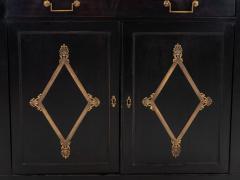 French Black Painted Buffet with Marble Top Late 19th Century - 3320686