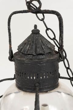 French Black Painted Iron Lantern - 4376538