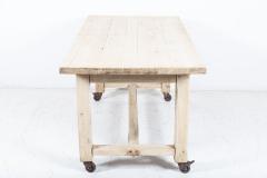 French Bleached Oak Table on Castors - 2211300