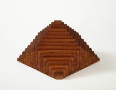 French Block Carved Pyramid Circa 1960s - 3105501