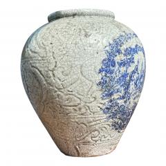 French Blue White Stoneware Cachepot - 4717987