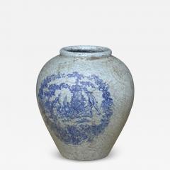 French Blue White Stoneware Cachepot - 4718265