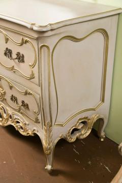 French Bombe Commode Creme Peinte And Parcel Gilt - 2950379