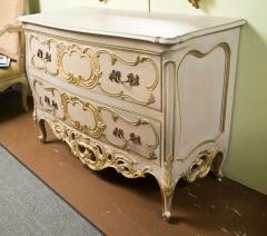 French Bombe Commode Creme Peinte And Parcel Gilt - 2950380