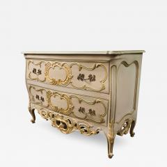 French Bombe Commode Creme Peinte And Parcel Gilt - 2957043