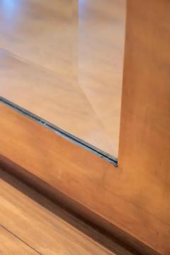 French Brass Credenza with Beveled Mirror Front and Marble Top - 3806719