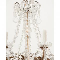 French Brass Crystal 8 Light Chandelier - 2788247