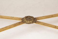 French Brass Directoire Style Coffee Table with Mirrored Top - 1556882